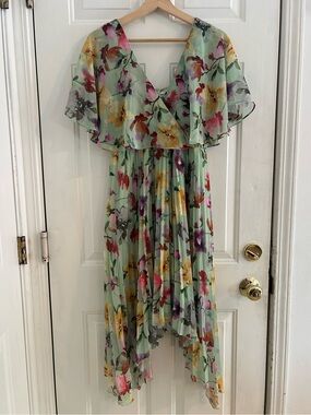 Kensie Mint Green Floral Layered Dress